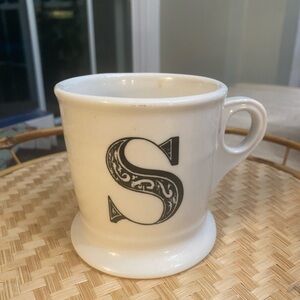 ANTHROPOLOGIE “S” Initial “shaving” Mug